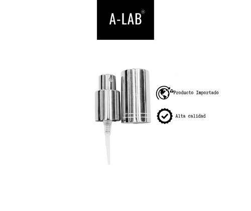 Aplicador en Spray para perfume con tapa relieve líneas | #18 |aluminio|