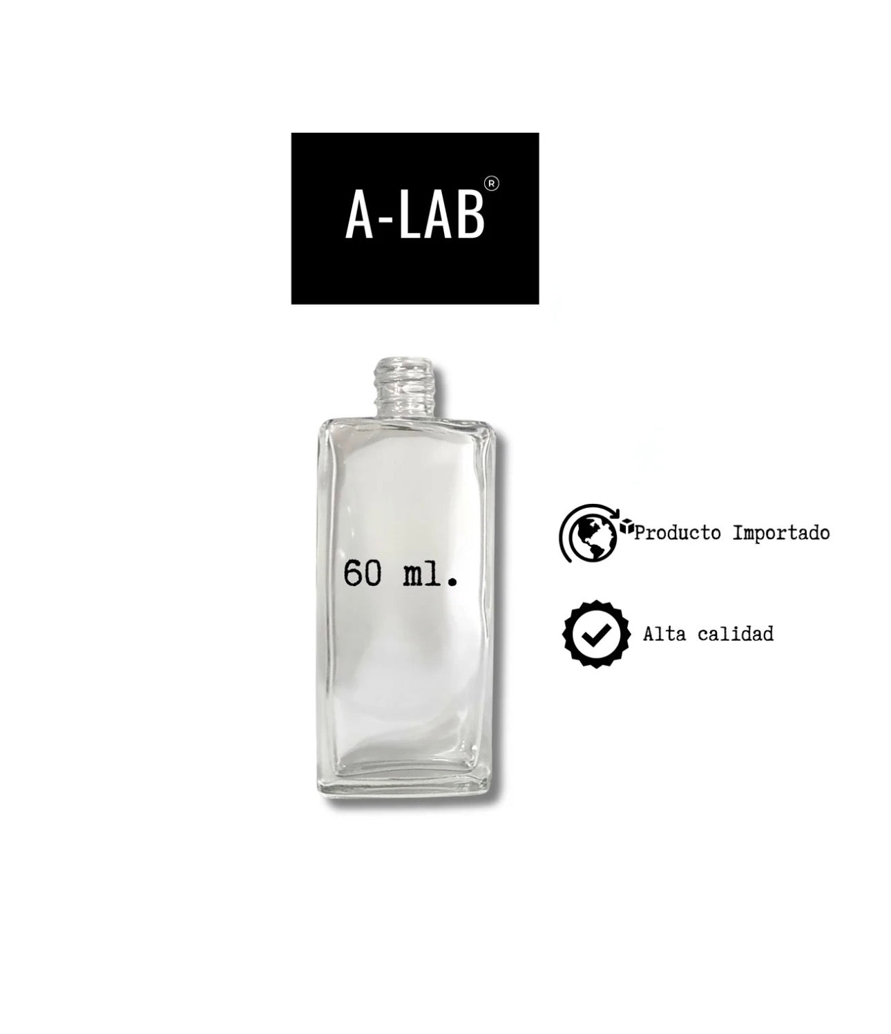 Frasco para perfume rectangular 60 ml |#18 |cristal resistente 1 pieza |