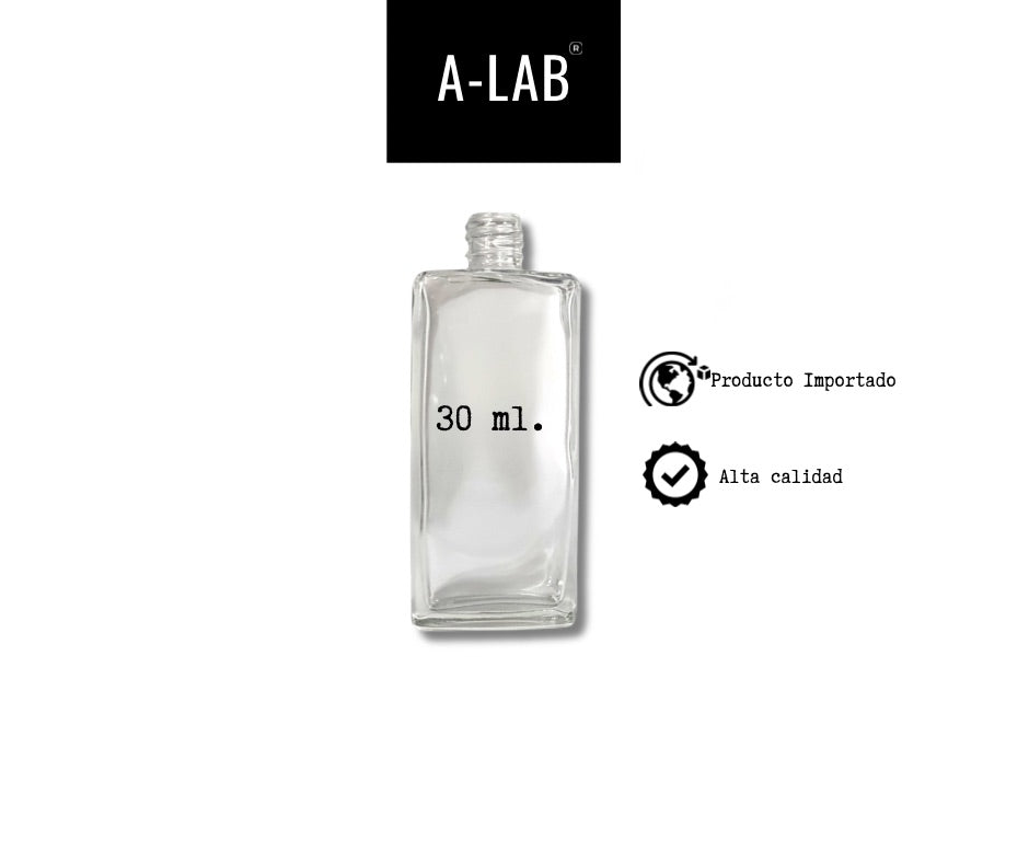 Frasco para perfume rectangular 30 ml |#18 |cristal resistente  |