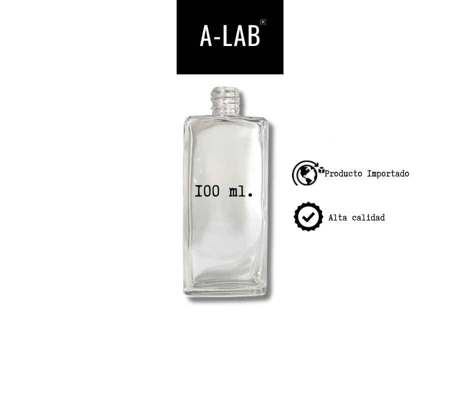 Frasco para perfume rectangular 100 ml |#18 |cristal resistente |